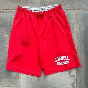 Red Cornell Lacrosse Shorts (lightly worn) (Champion)
